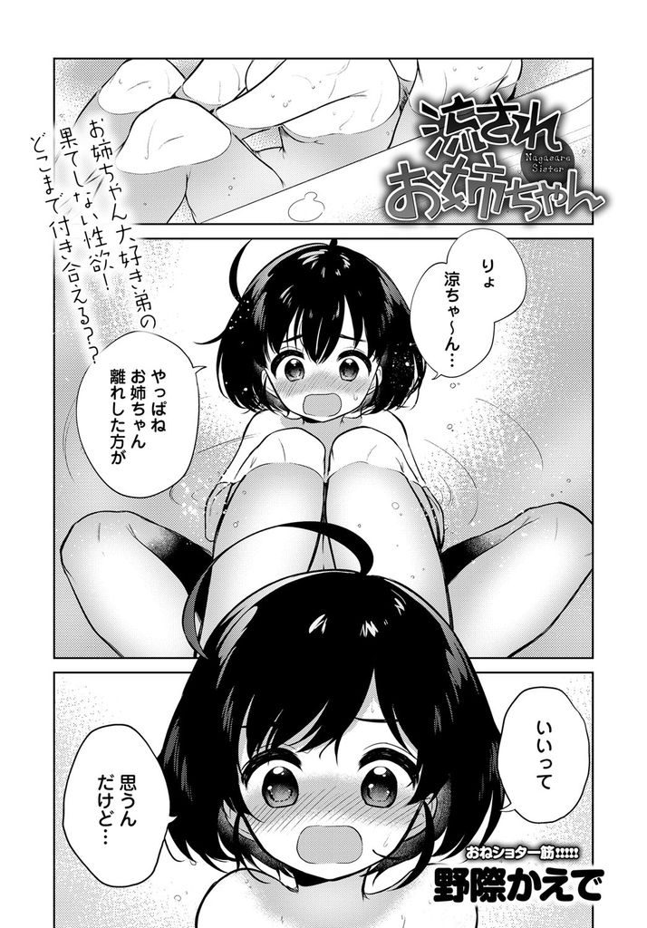 【エロ漫画】甘えてくる弟を断れず近親相姦までしちゃう童顔お姉ちゃん！このままではいけないと突き放そうとするも、断り切れず一晩中至る所でハメまくる！